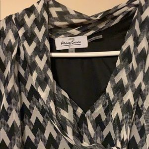 Grey and black dress